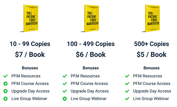 The Patient First Manifesto Bulk Pricing